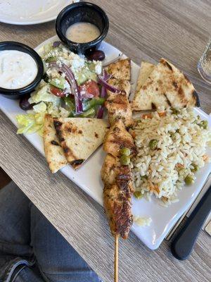 Chicken Souvlaki Platter