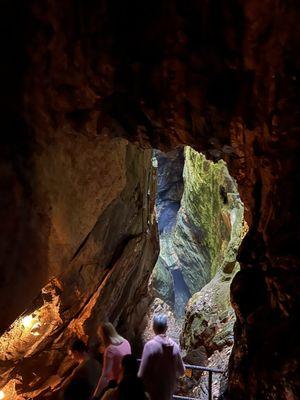 Going down into the mine.