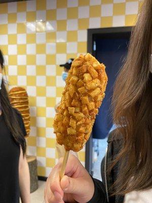 Potato corn dog