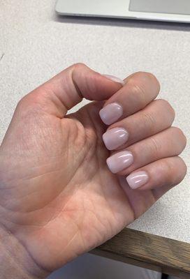 I got my nails done, and it was amazing! I got a new set of acrylics with this sparkly, sheer gel. Sandy did my nails:) thank you!