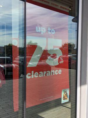 Up to 75 percent off clearance