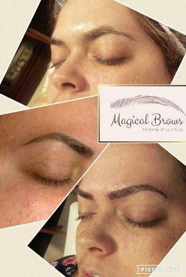 Beautiful natural look brows for this beautiful lady! Both of us were happy!