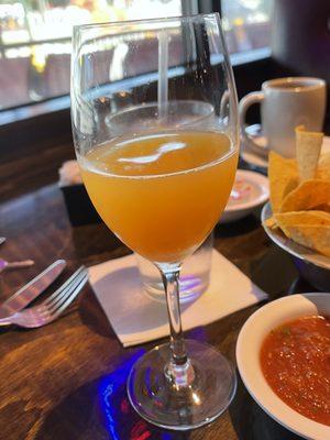 Mimosa included with brunch dishes