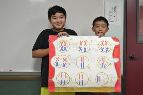 Our Science students presenting their project on meiosis - the process of cell division.