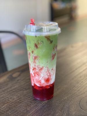 Strawberry Matcha Latte