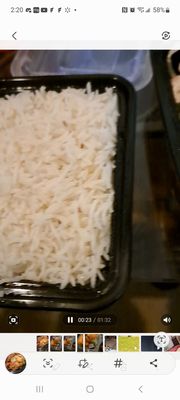 Rice, had good flavor just for plain rice.