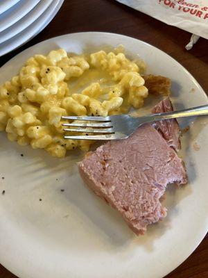 Ham and Mac and cheese