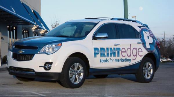 Printedge sales vehicle. Designed and wrapped by Printedge.