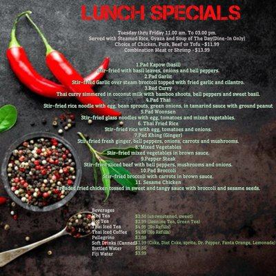 LUNCH MENU 11am-3pm Tuesday-Friday