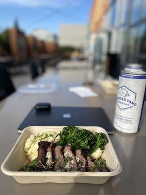 Picanha, Mashed Potatoes, Broccolini, Tank'd