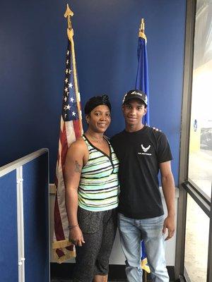 Enrique and his mom before leaving for BMT!