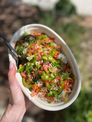 Rice + chicken bowl