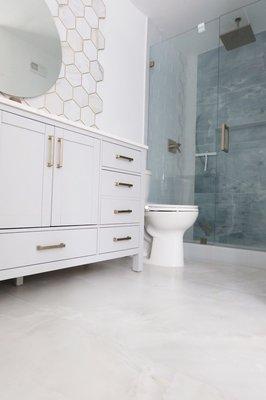 Our master bath - all tile from floor and decor