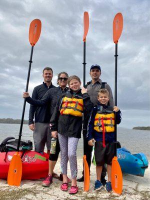 Sister's family exploring Guana Lake.