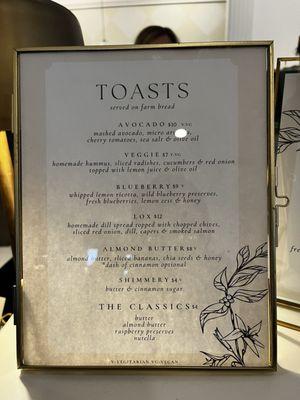 Toast Menu