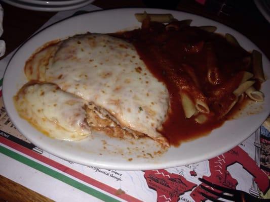 Veal Parmigiana with Whole Wheat Pasta