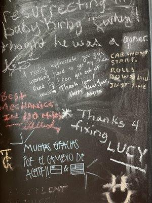 We totally agree w/ all the love their customers have left on their front desk wall!