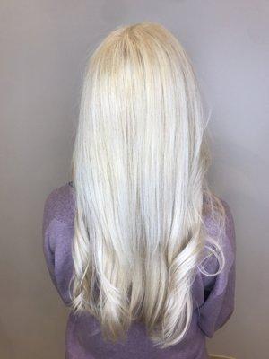 Double process blonde with Samantha