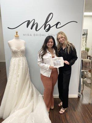 My bridal consultant, Grace, and I (: