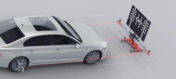 ADAS Calibration in process