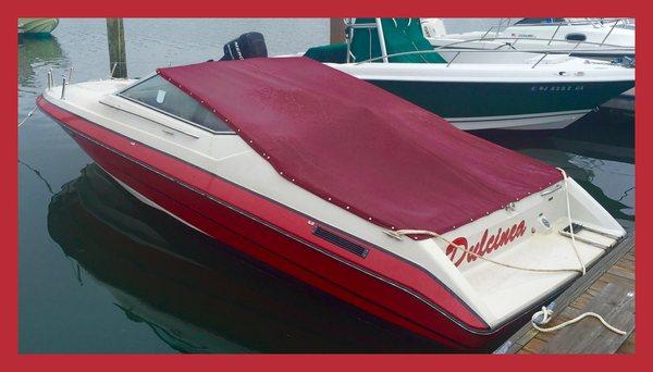 I actually had Monmouth Marine Engines add the name Dulcinea to the back of our boat. Don Quixote was proud!