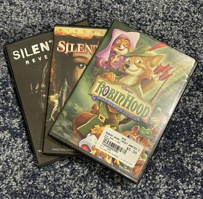 Robin Hood, Silent Hill, and Silent Hill Revelation DVDs