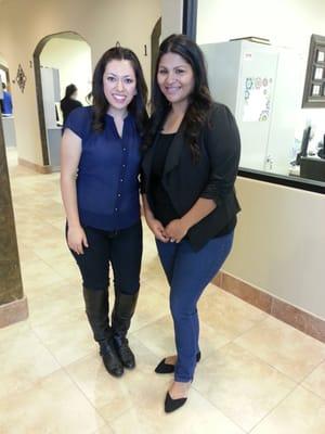 Our office manager filming a segment with Sonia from Despierta!