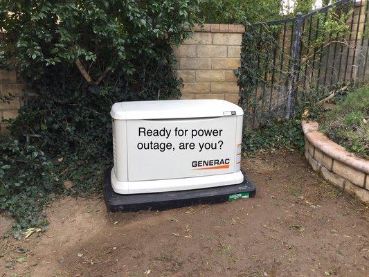 Standby home generator