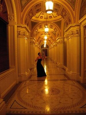 Improvising in the halls of the Library of Congress in Washington DC after a performance of Ligeti's Aventures/Nouvelles Aventures!