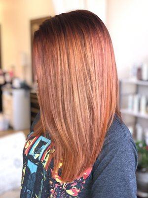 Gorgeous, copper hair done by stylist Katie