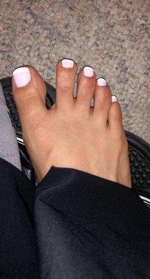 Regular pedicure French tip 2 shades