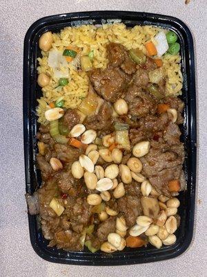 Kung Pao Beef Combo-extra beef/no green peppers