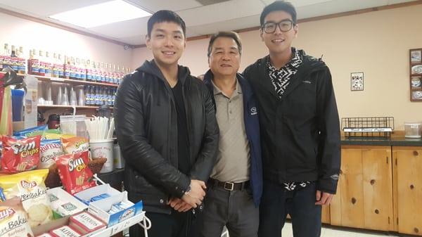 From Left to Right: Oldest son Tim, Joo, and second son Danny!