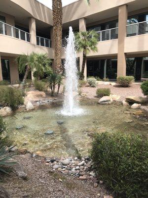 Beautiful fountain in the courtyard