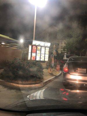 View from the drive thru