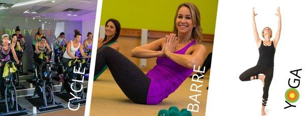 Boulder's only studio with barre, cycle and yoga under one roof! Plus, childcare!