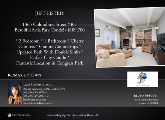 Denver Condos - Congress Park
 #lanasellsdenver #sellersagent