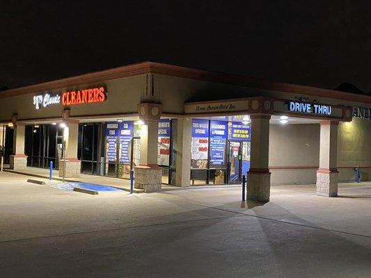 Brightly lit store front