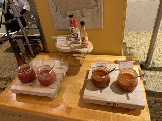 Breakfast Buffet - Hot sauce selection