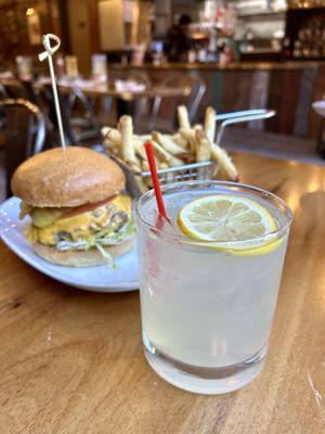 Village burger and Margarita