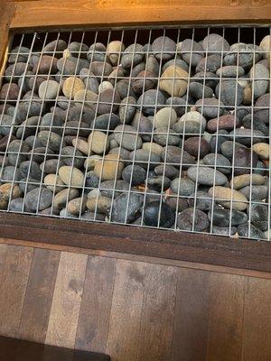 inside rock wall divider