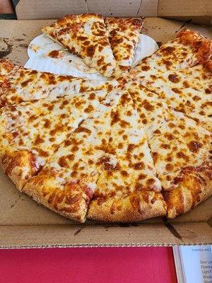 Double cheese pizza