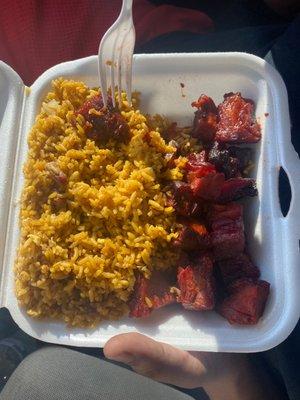 Spare ribs w/rice