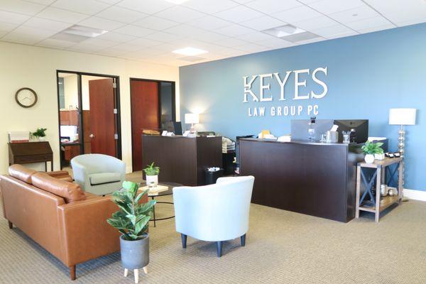 Interior Reception Office of Keyes Law Group.