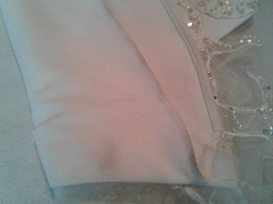 when i bought it, it was white. this is just one part the hem. it goes all the way around and up the skirt.