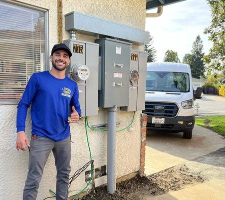 400A panel install with 2x 200A - electrical contractor