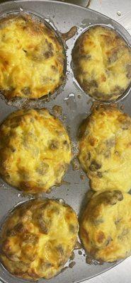 Sausage and cheese frittatas