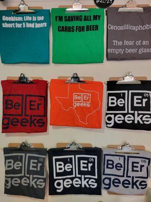 Cover your 6 pack, 12 pack, or beer belly with a Beer Geeks Tee!