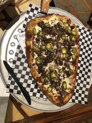 Naan Beef pizza 3/5