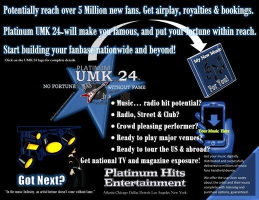 Platinum UMK' 24  is the primary trajectory of the musical artist's path to the fortune by way of fame.